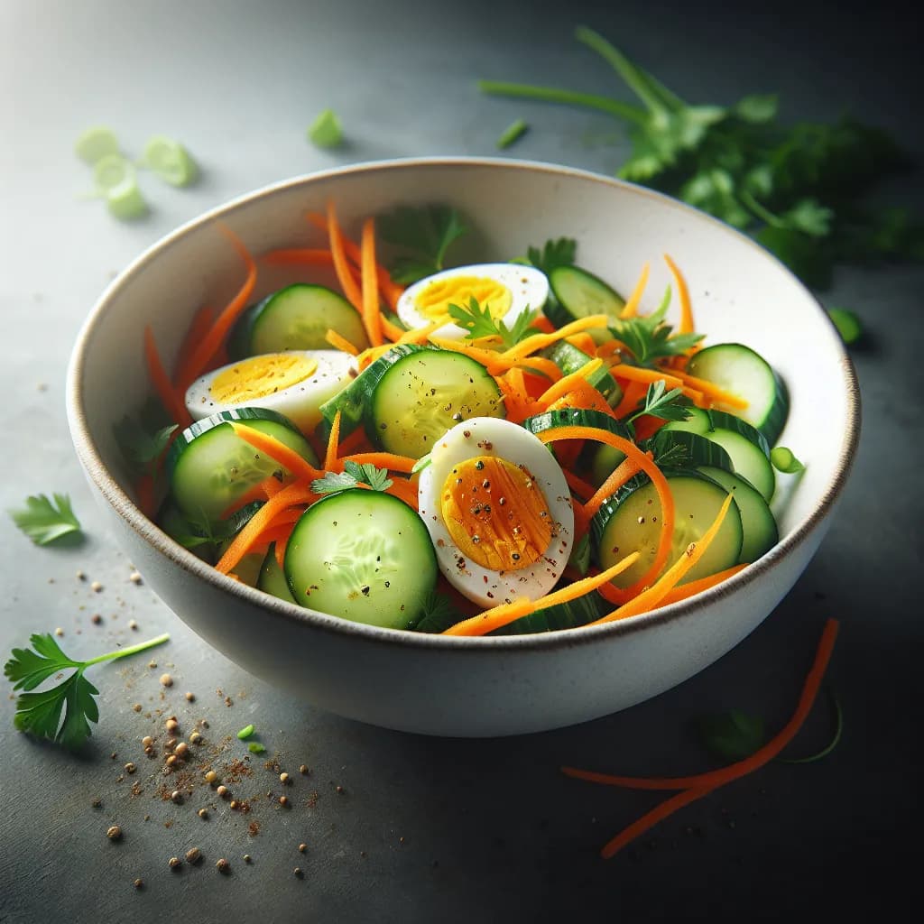 Cucumber and Carrot Egg Salad