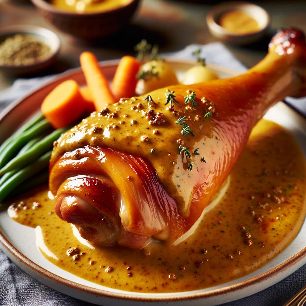 Cuisse de dinde à la moutarde