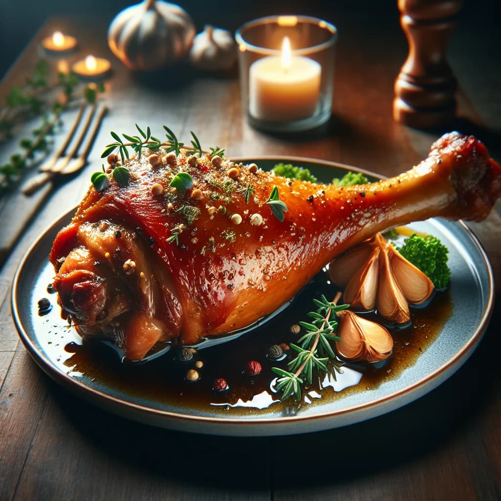 Cuisse de dinde braisée au vin blanc