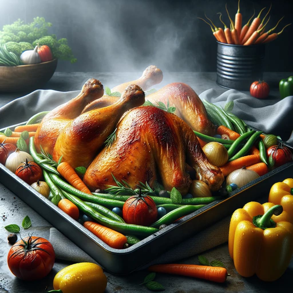 Cuisses de Poulet au Four avec Légumes
