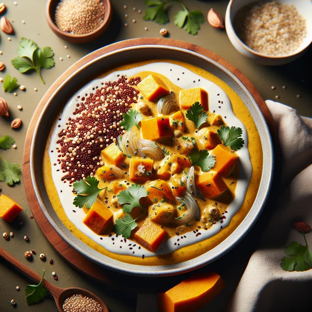 Curry de Butternut et Quinoa au Lait de Coco