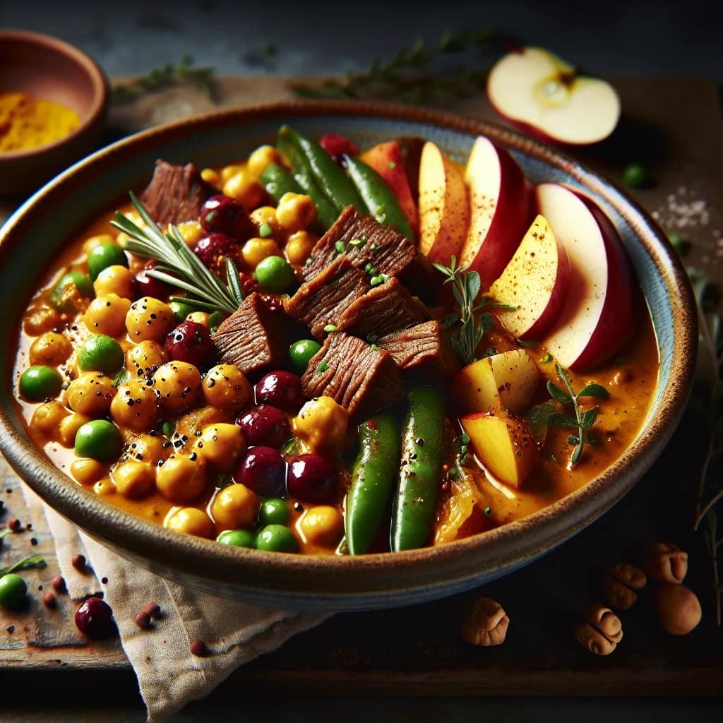Curry de Pois Chiches et Viande