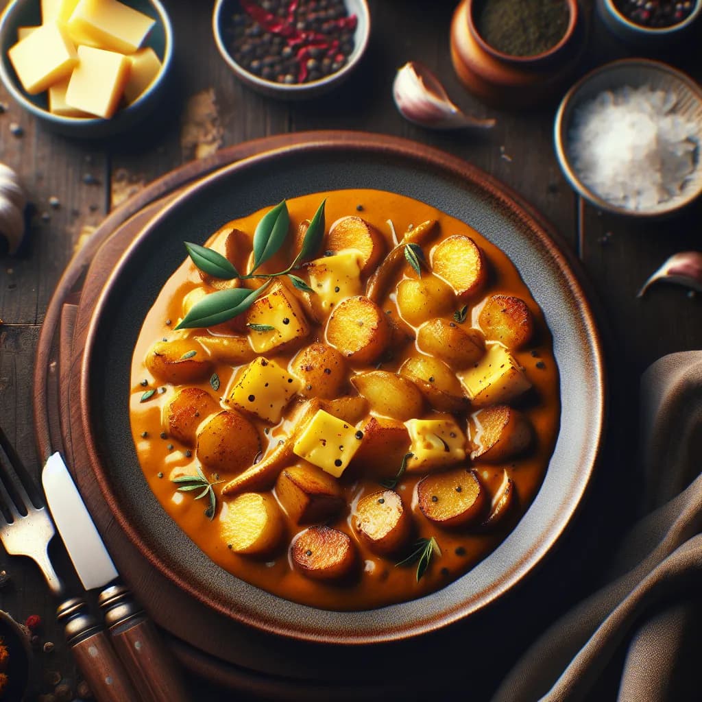 Curry de Pommes de Terre et Fromage