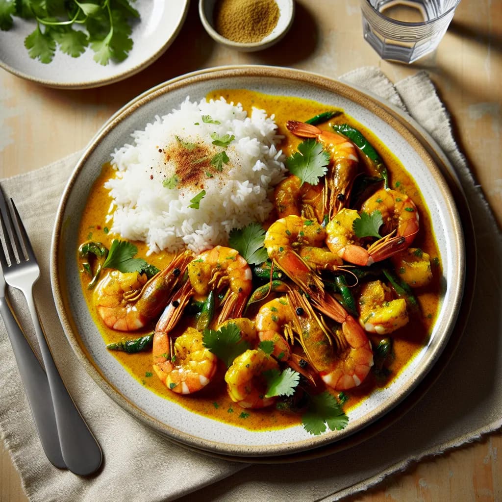 Curry de crevettes épicé
