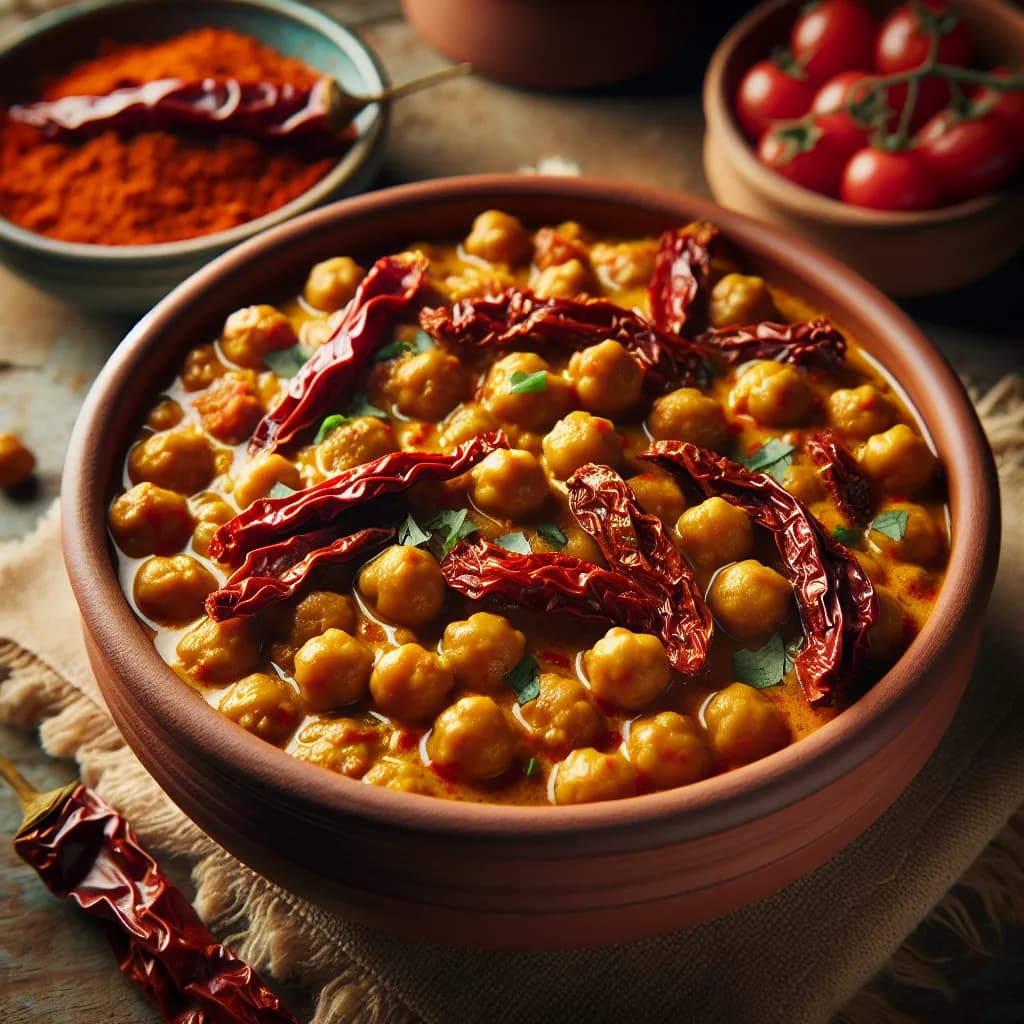 Curry di Ceci e Pomodori Secchi