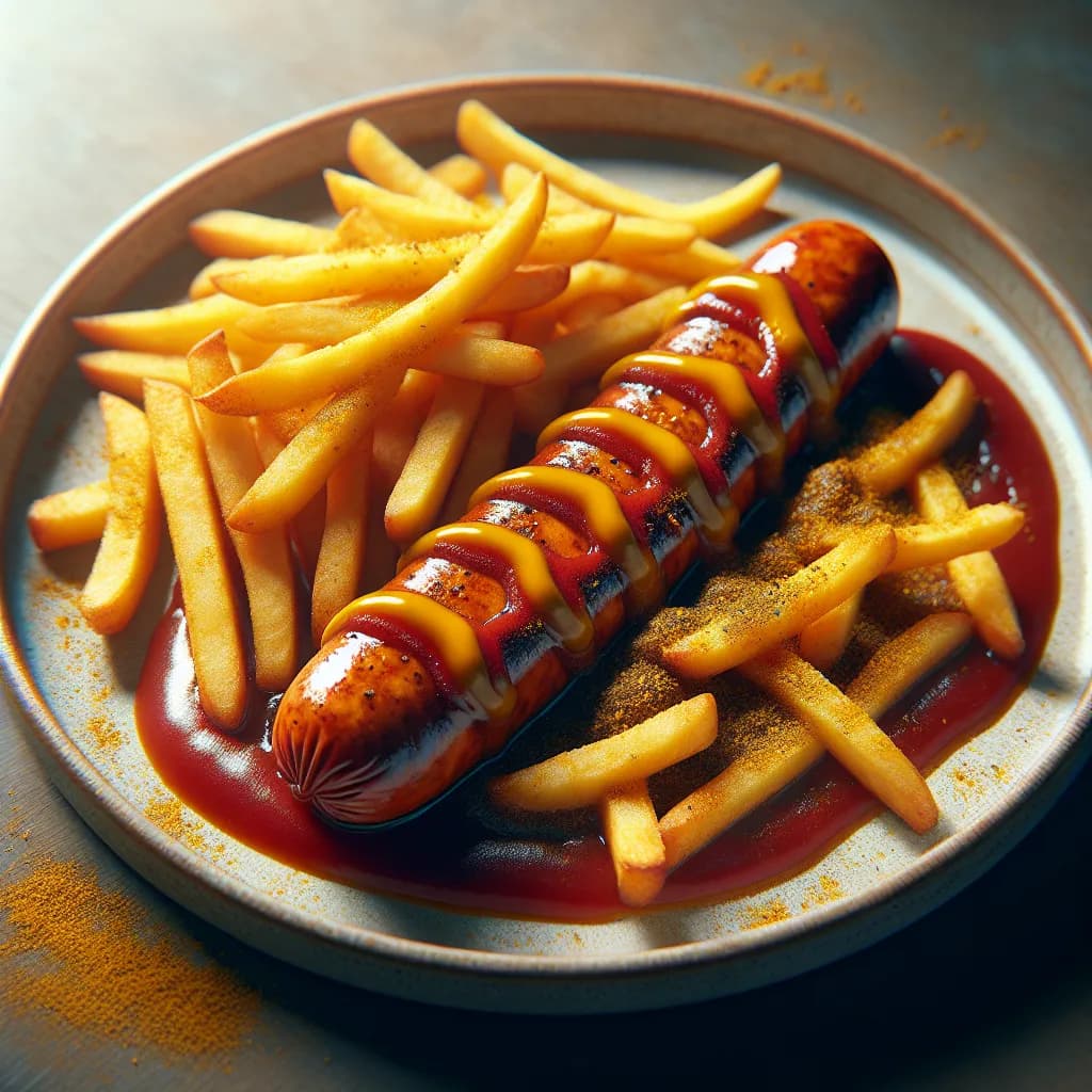 Currywurst mit Pommes