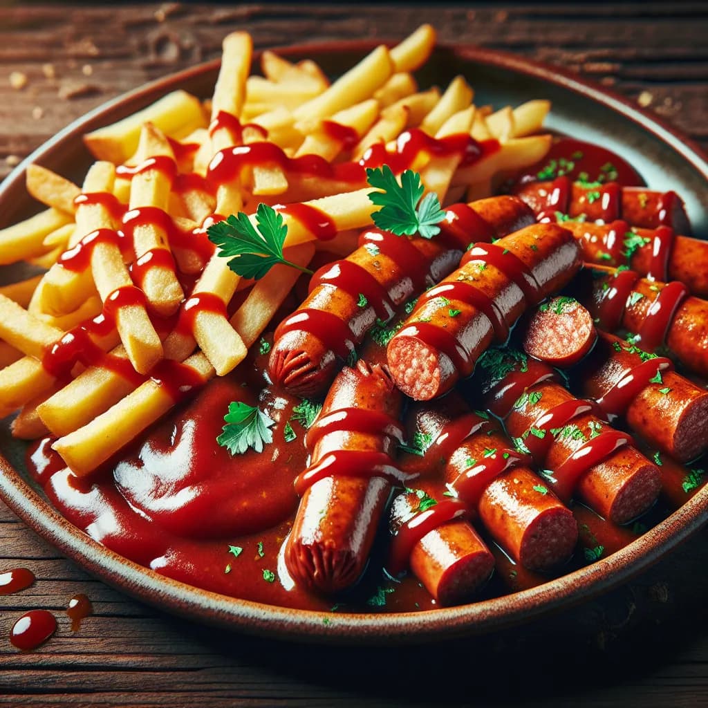 Currywurst mit Pommes