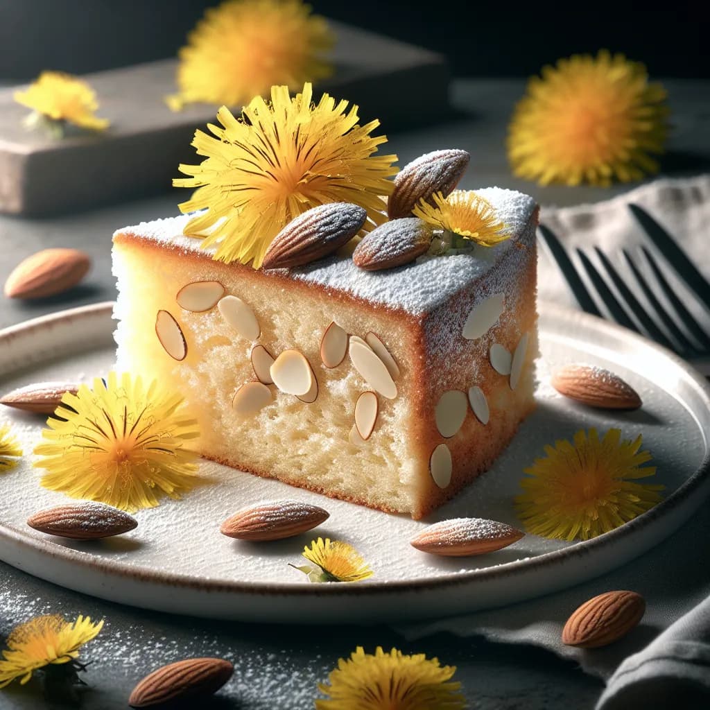 Dandelion Almond Cake