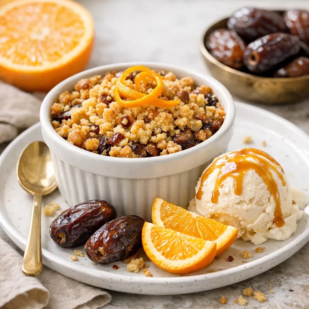 Date and Orange Crumble