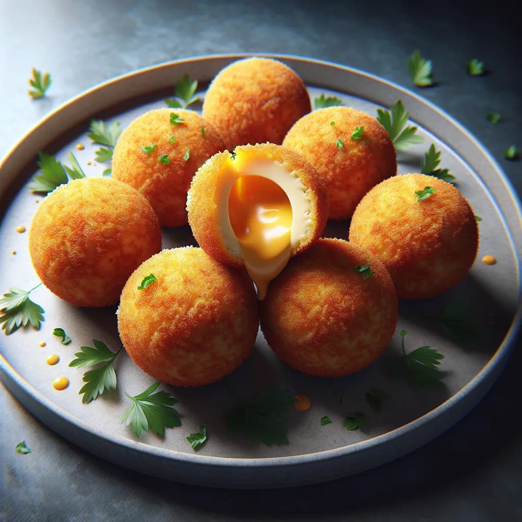 Deep-Fried Rice Cheese Balls