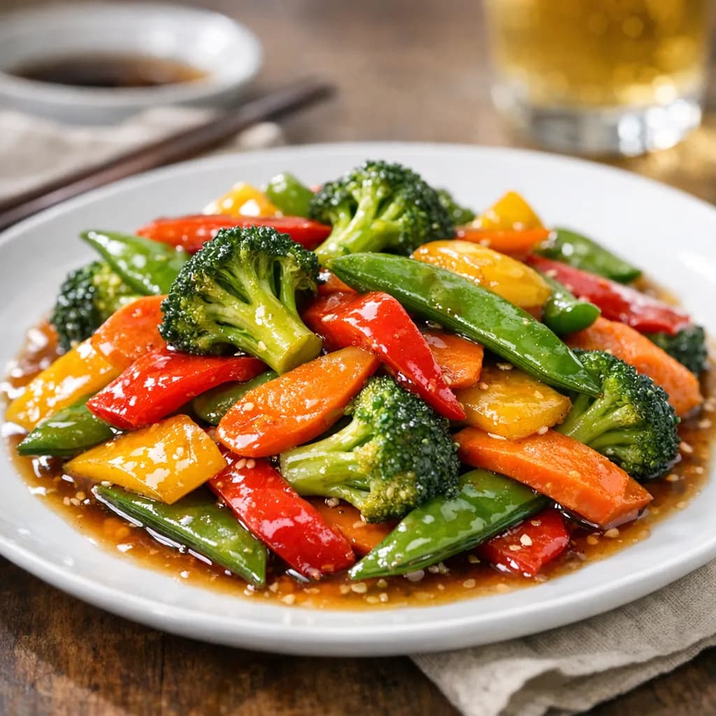 Diet Lager Vegetable Stir-Fry