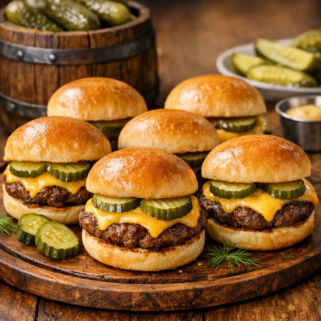 Dill Pickle and Holy Cow! Cheese Sliders
