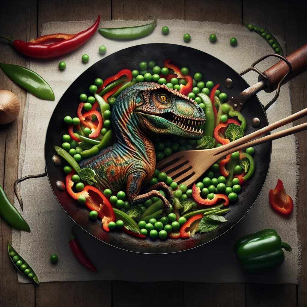 Dinosaur Pea Stir-Fry