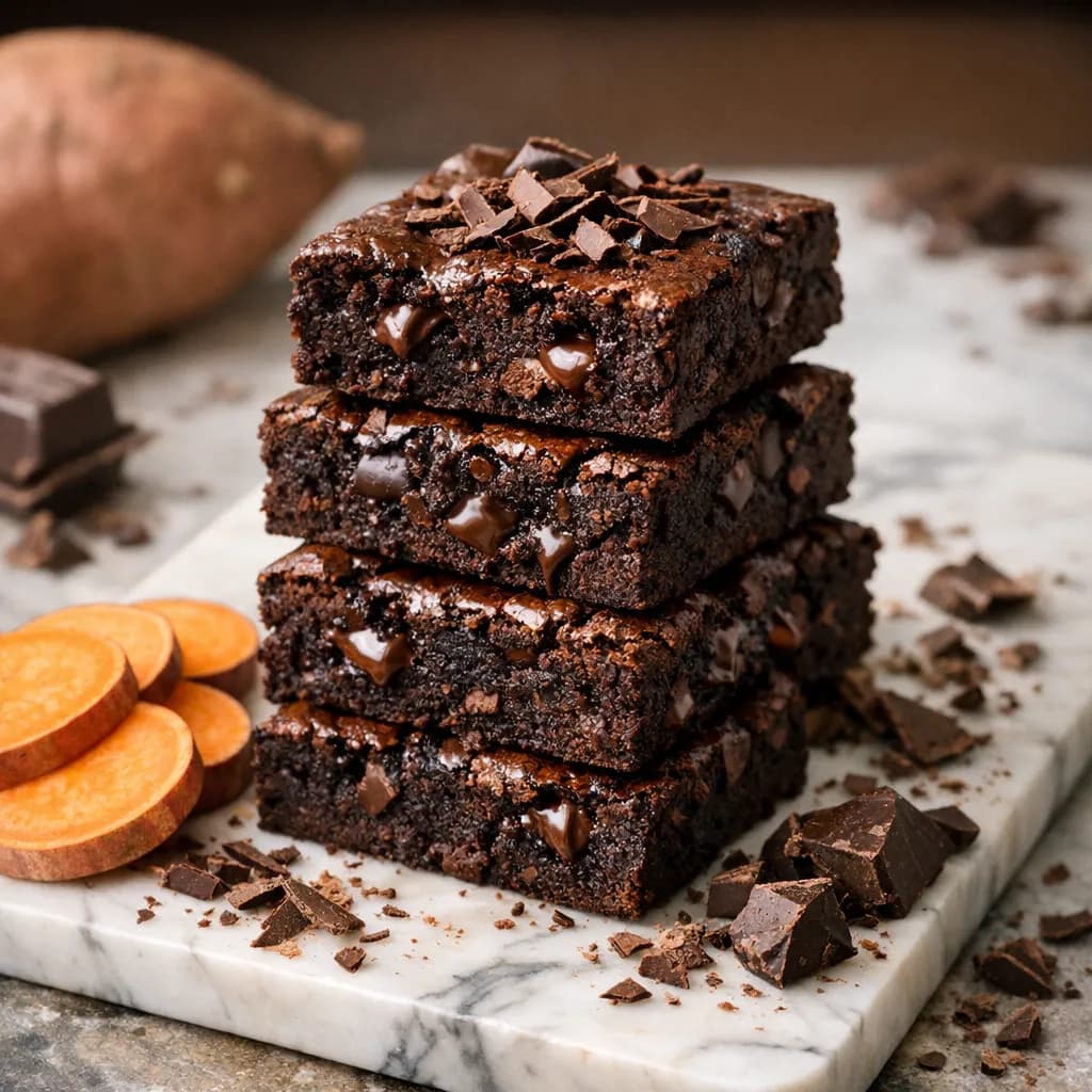Double Chocolate Sweet Potato Brownies