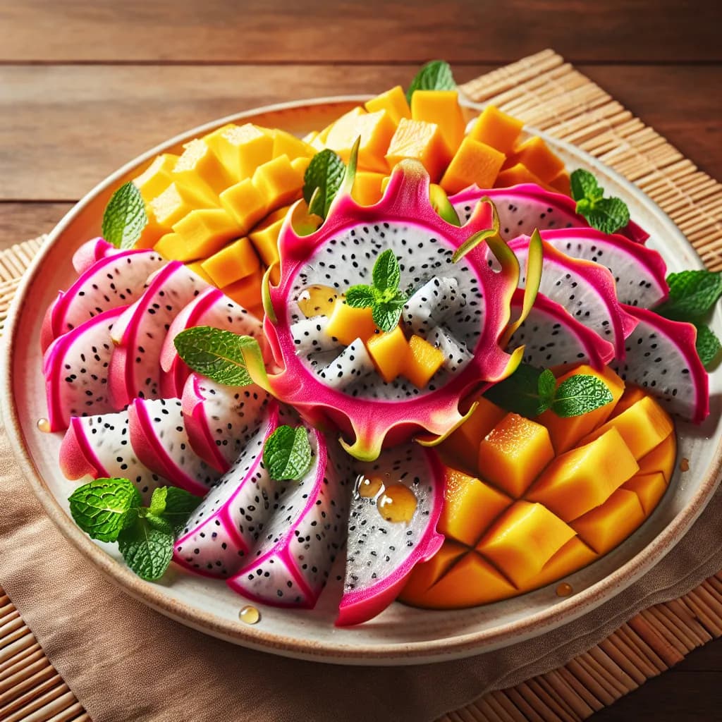 Dragon Fruit and Mango Salad