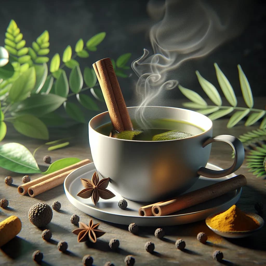 Drumstick Leaves Turmeric Tea