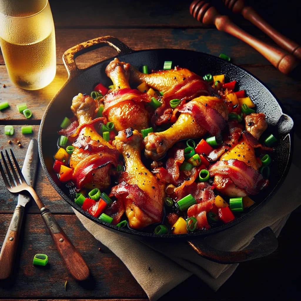 Drumstick and Bacon Stir-Fry