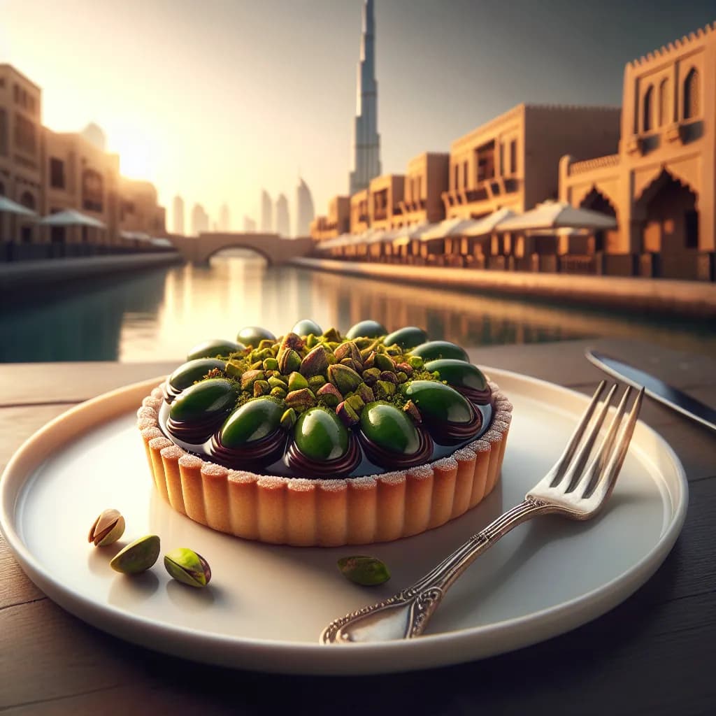 Dubai Chocolate Pistachio Tart