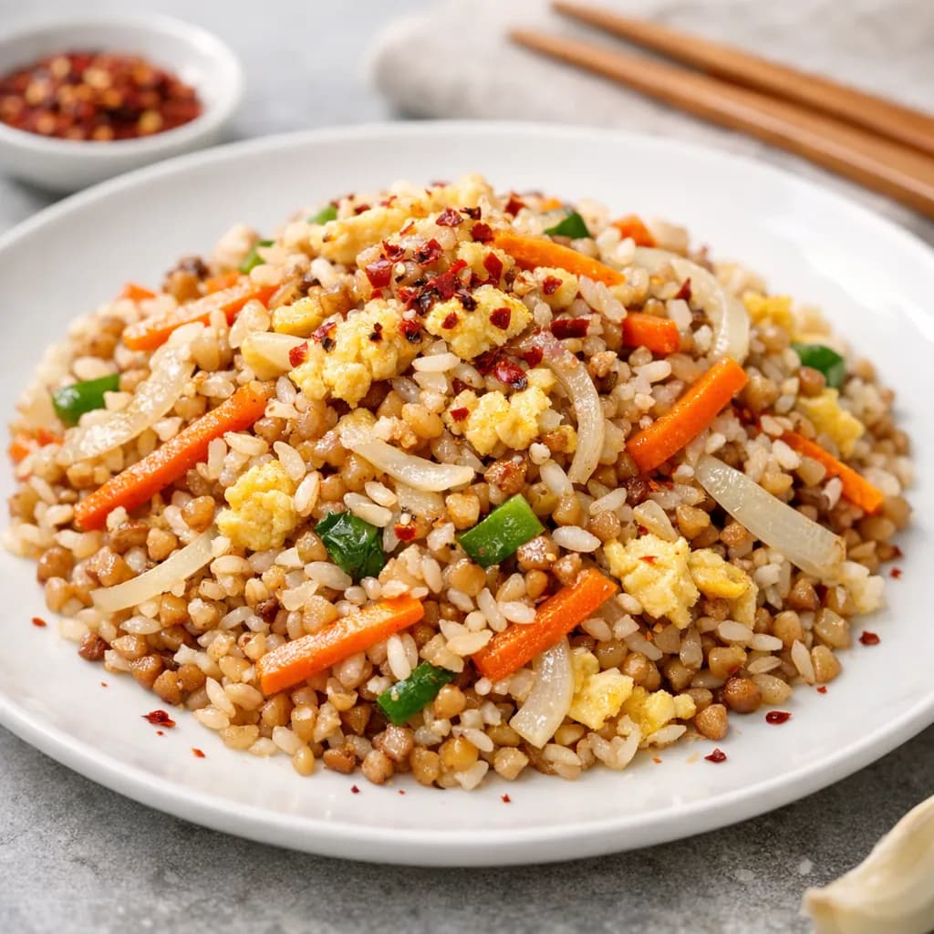 Duet Vegetable Stir-Fry with Rice & Buckwheat