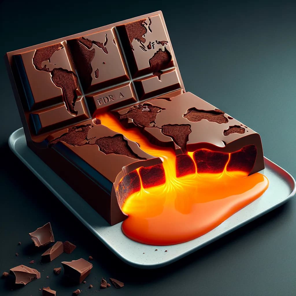 Earth Chocolate Bar with Lava Filling