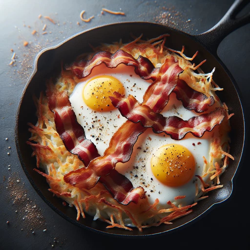 Egg and Bacon Hash Brown Skillet