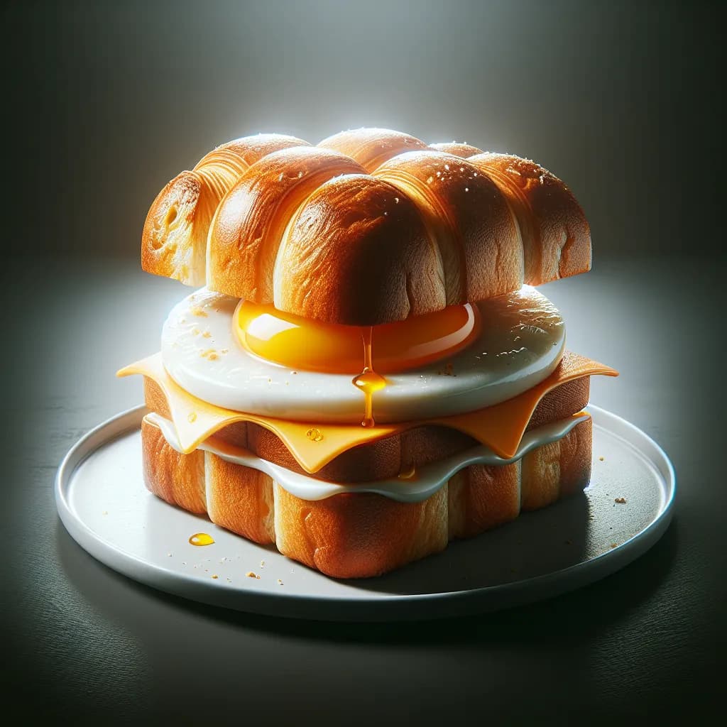 Egg and Bread Breakfast Sandwich