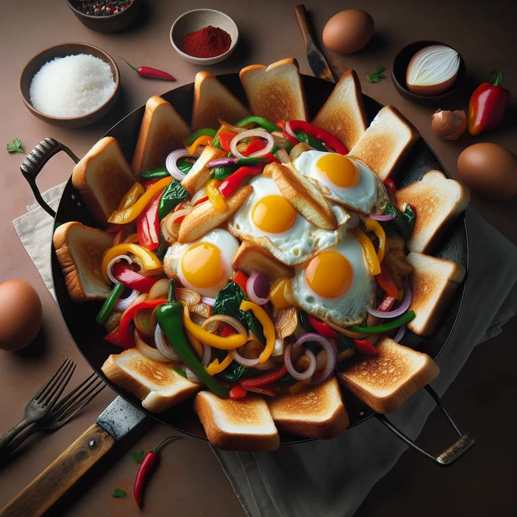 Egg and Bread Stir-fry