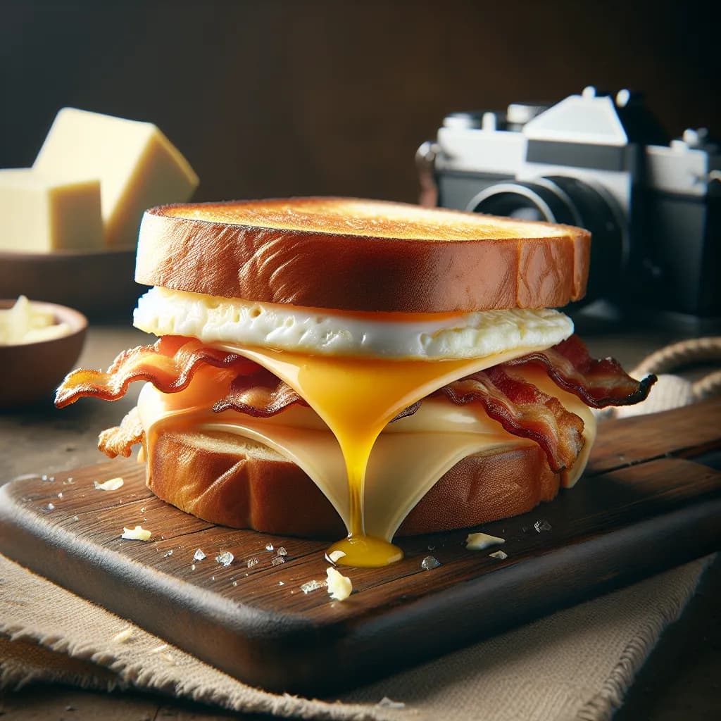Egg and Butter Breakfast Sandwich