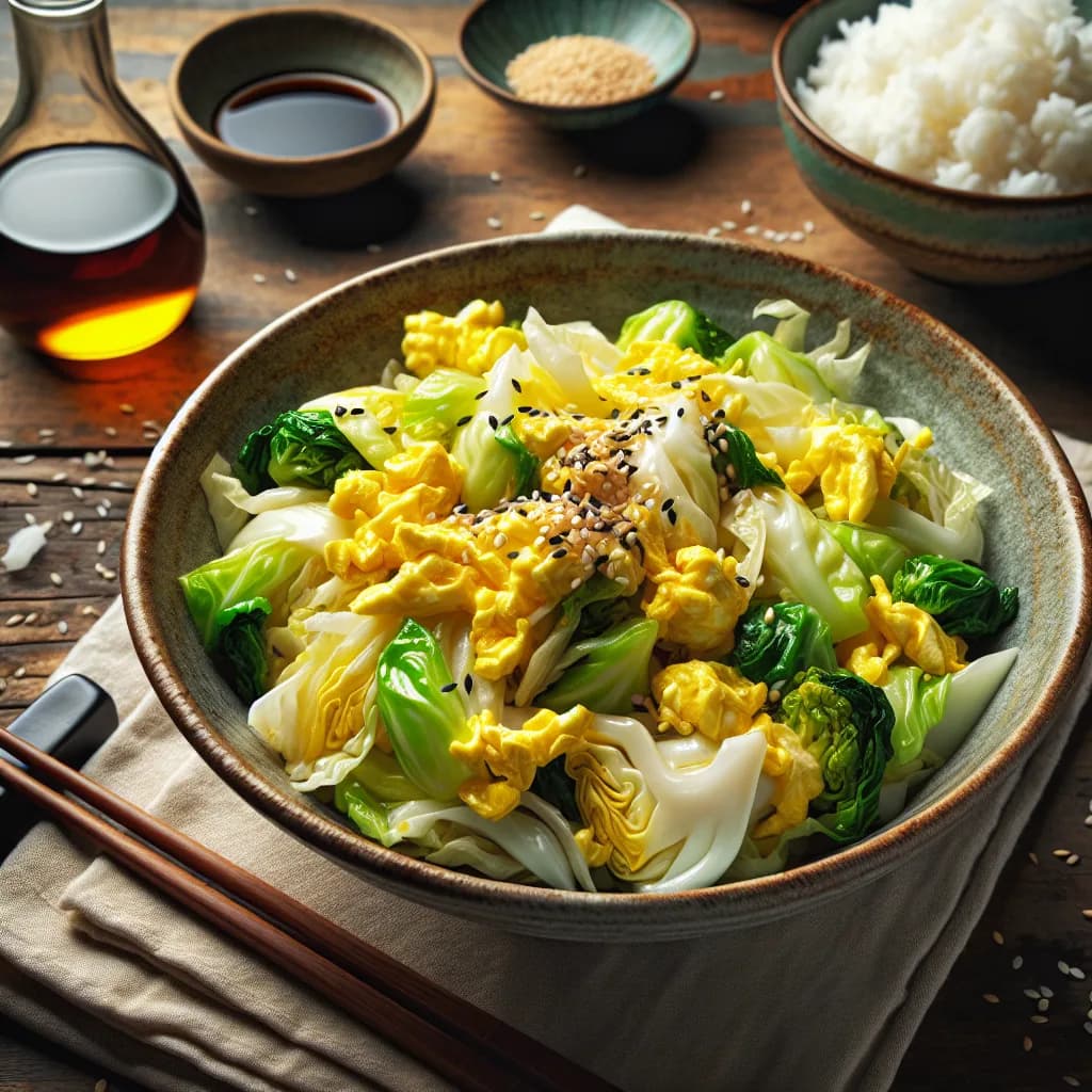 Egg and Cabbage Stir Fry