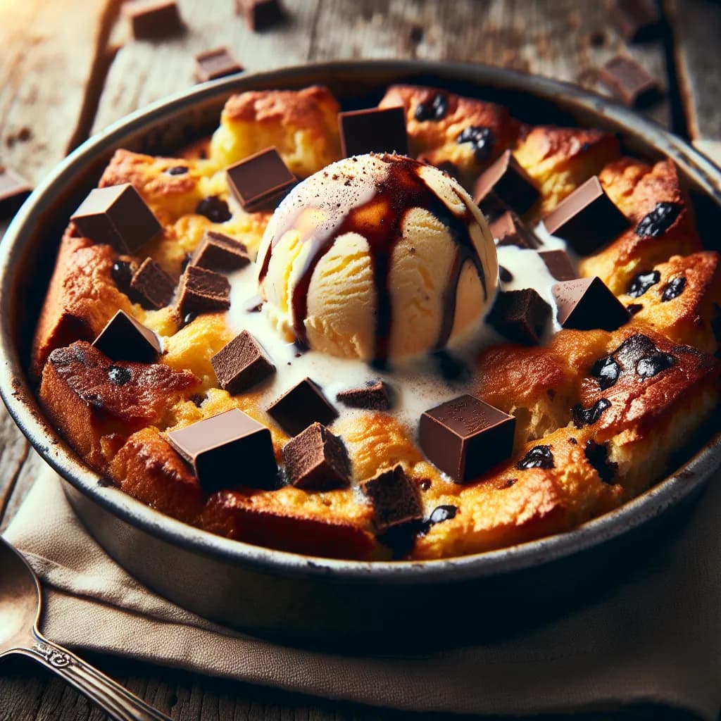 Egg and Chocolate Bread Pudding