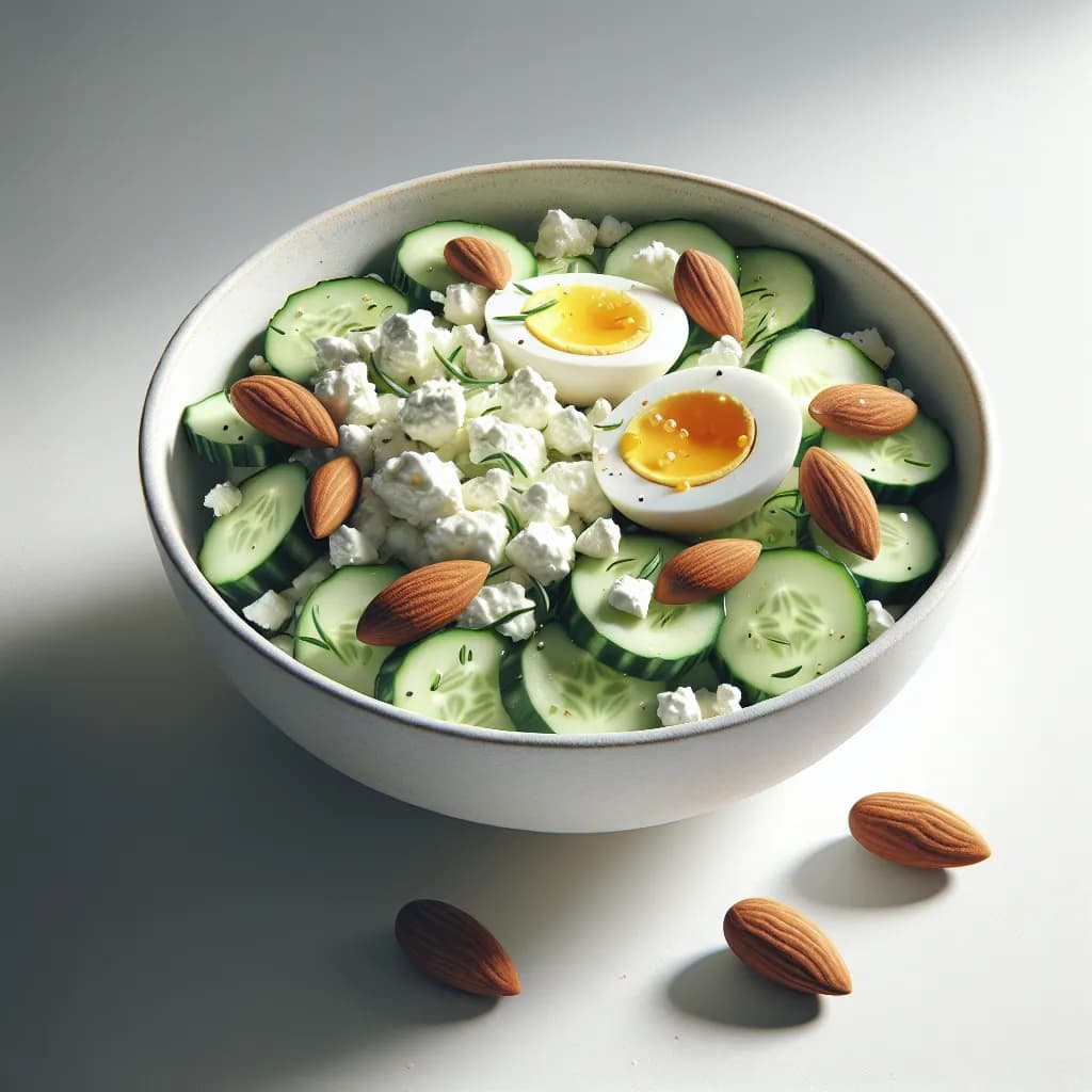 Egg and Cucumber Salad with Cottage Cheese