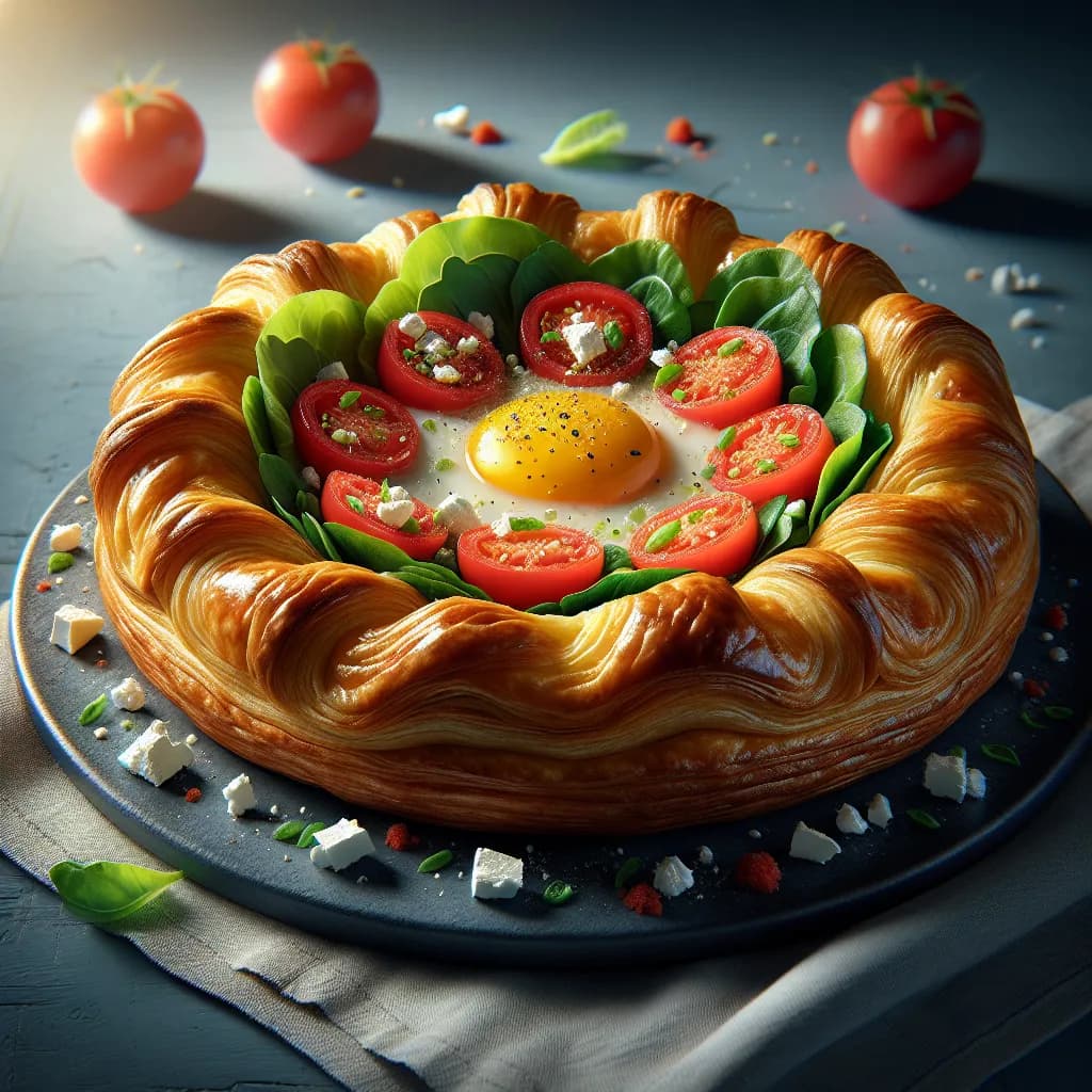 Egg and Lettuce Puff Pastry