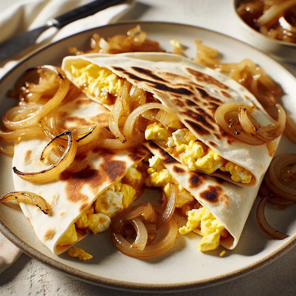 Egg and Onion Quesadilla