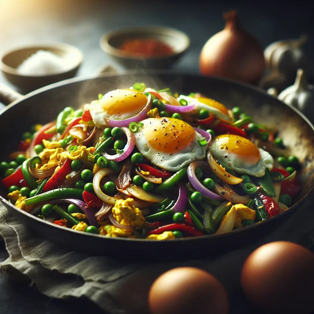 Egg and Onion Stir-fry