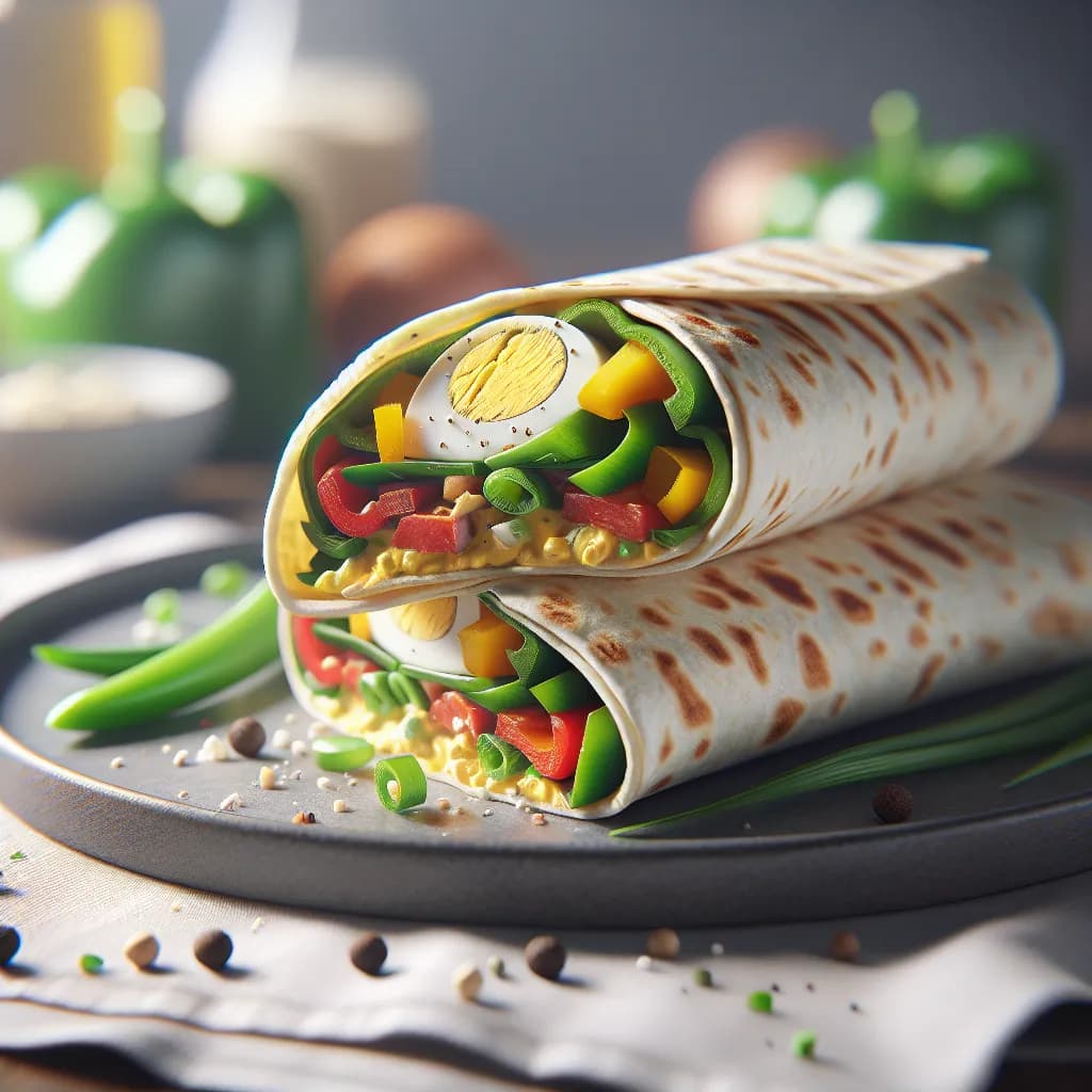 Egg and Vegetable Breakfast Wrap