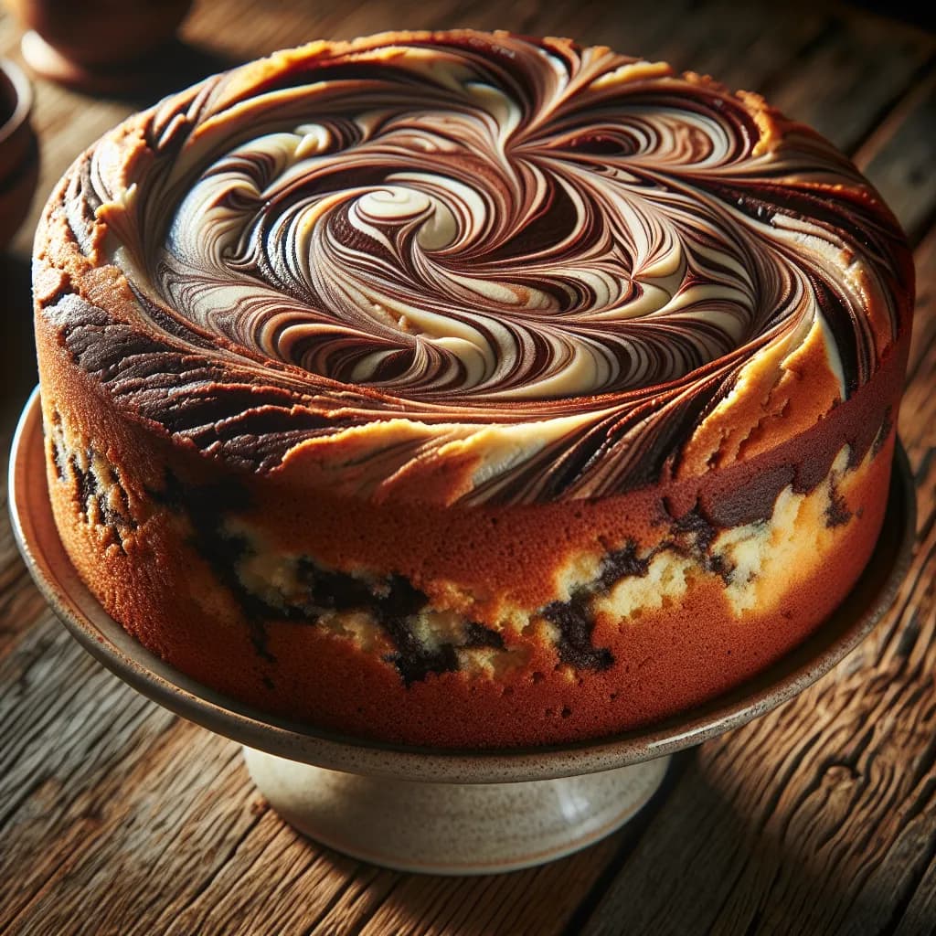 Eggless Marble Cake