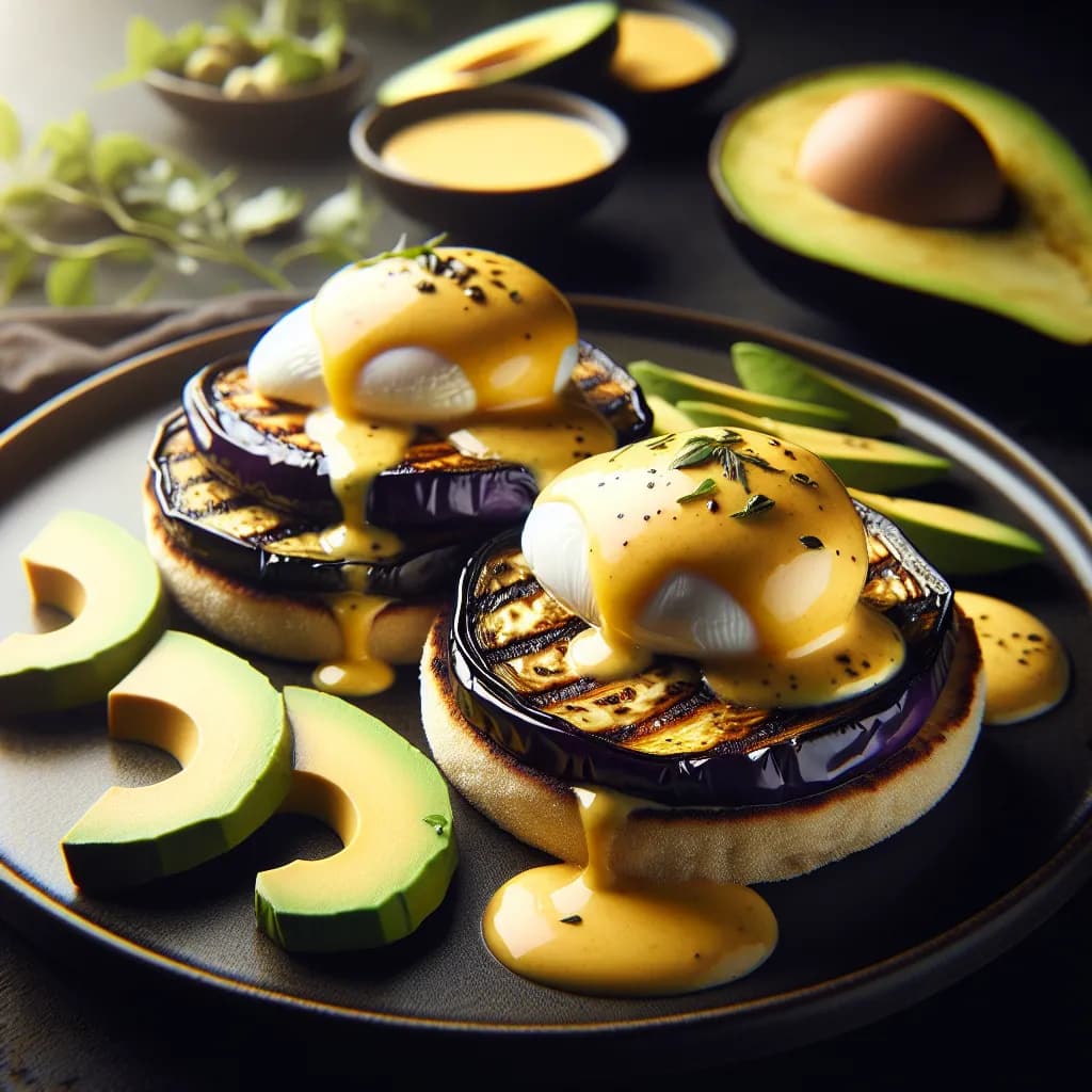 Eggplant Benedict with Avocado