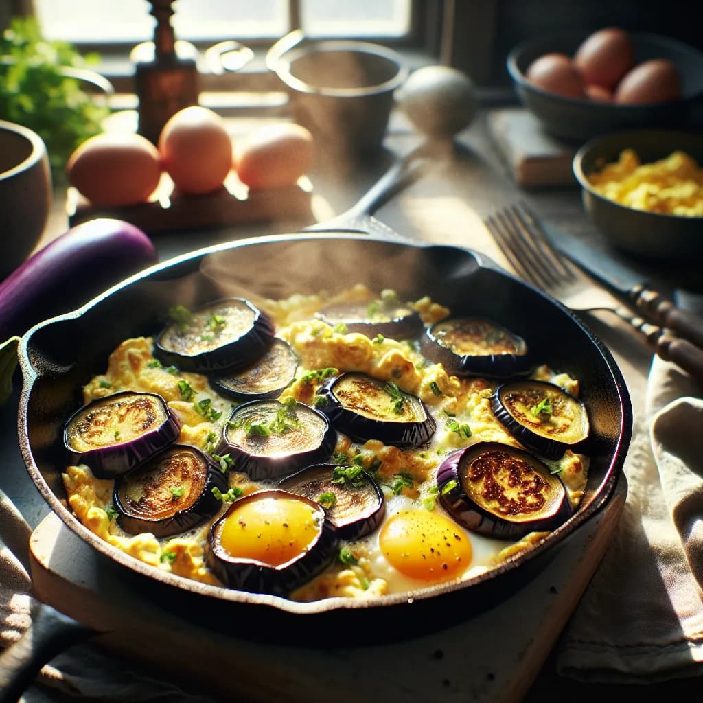 Eggplant and Egg Breakfast Skillet