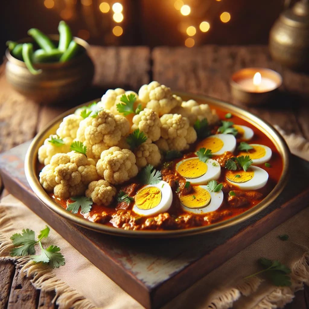 Ei Curry mit Blumenkohl