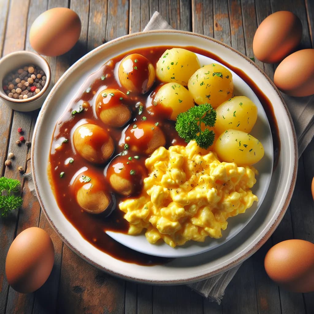 Ei Soße mit Kartoffeln
