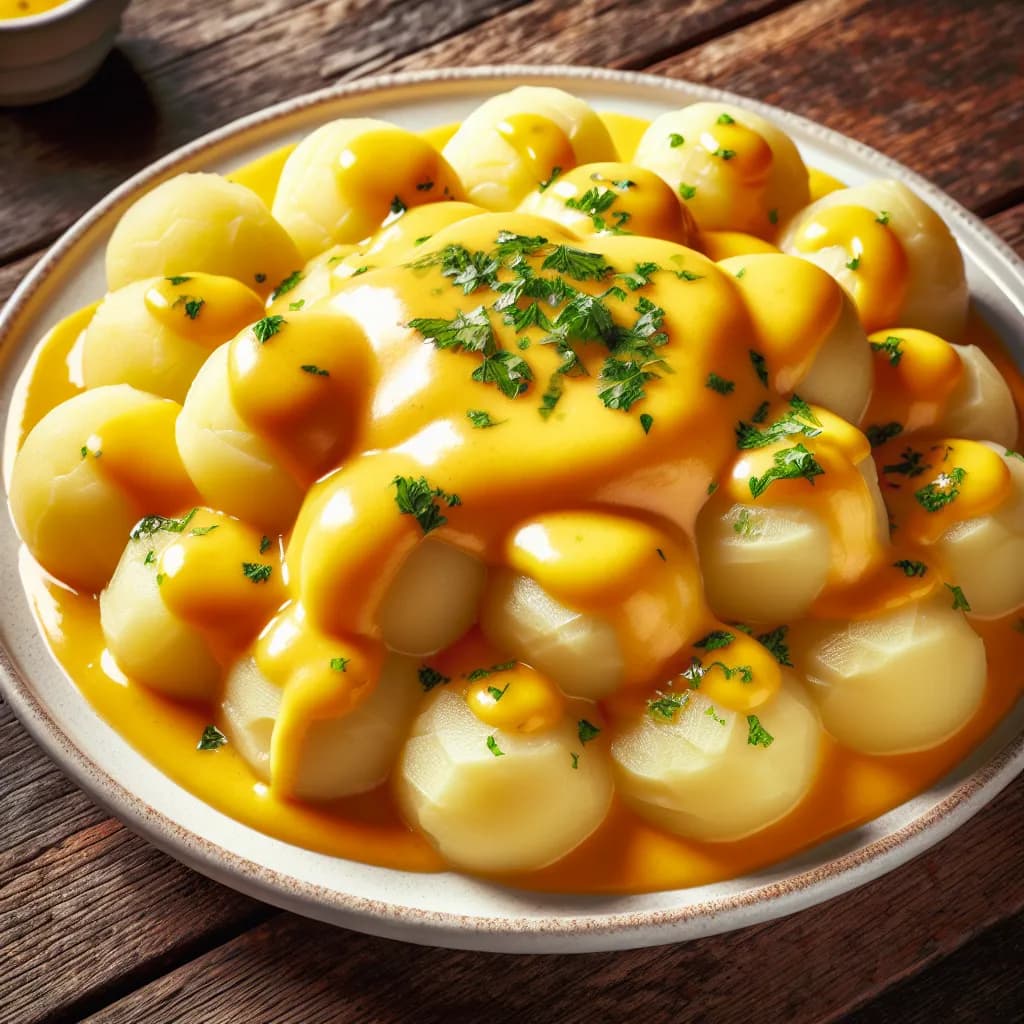 Ei-Sauce mit Kartoffeln