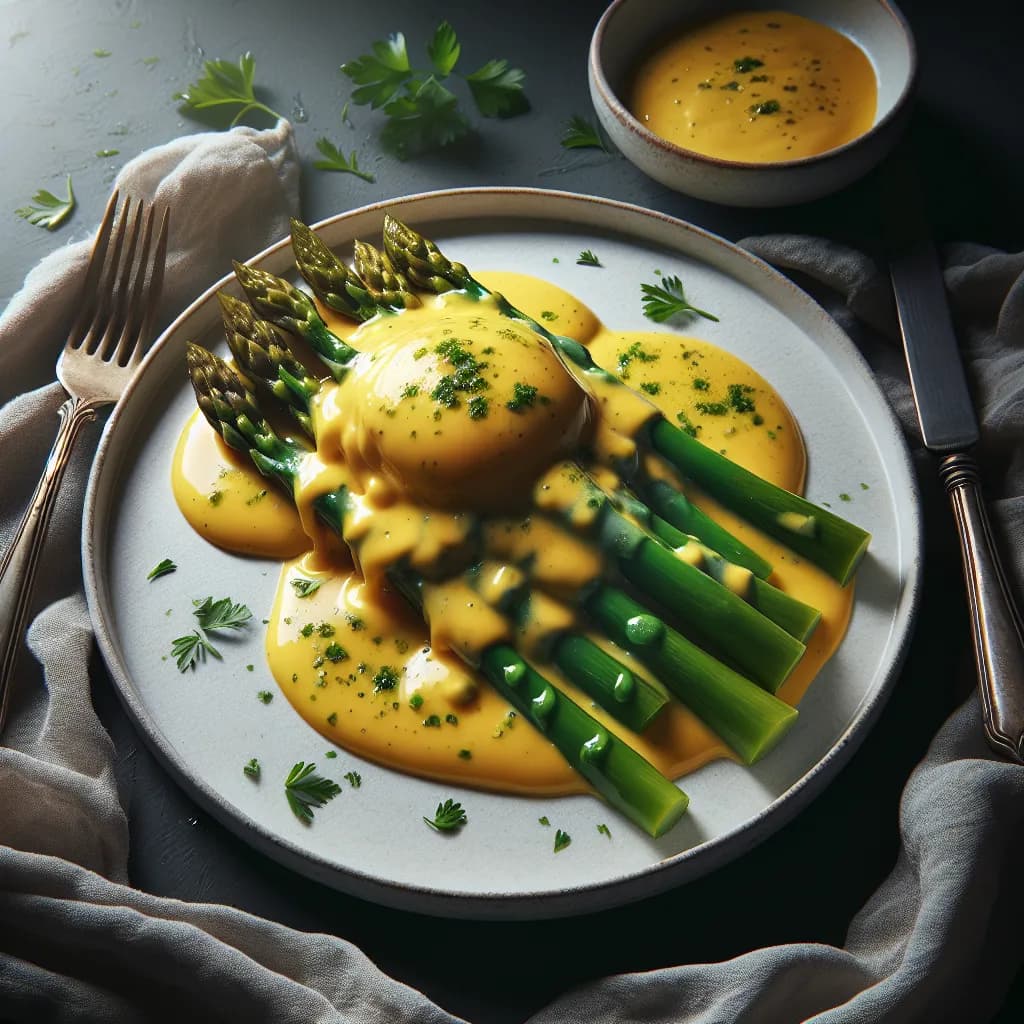 Ei-Sauce mit Spargel