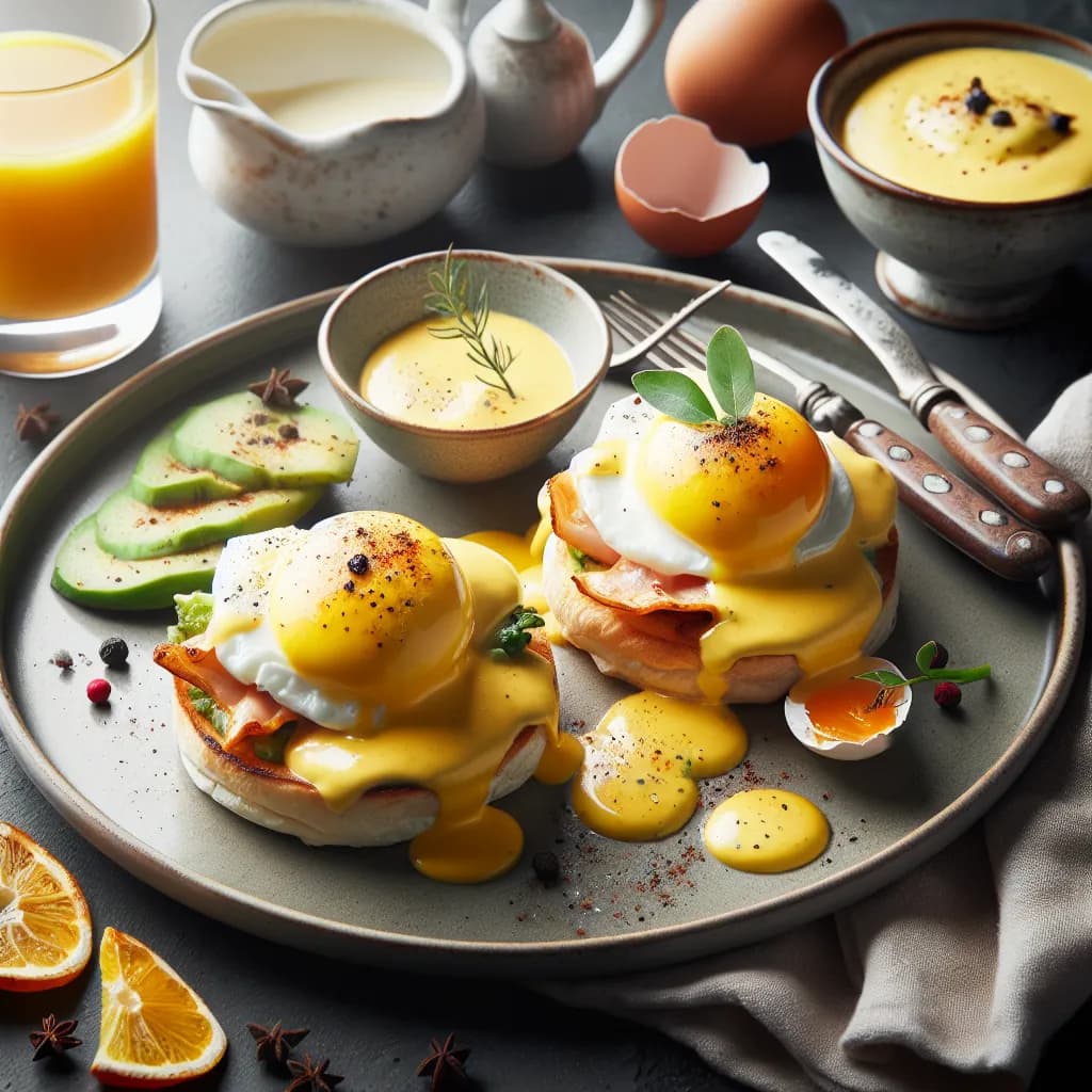 Eier Benedict mit Hollandaise Sauce