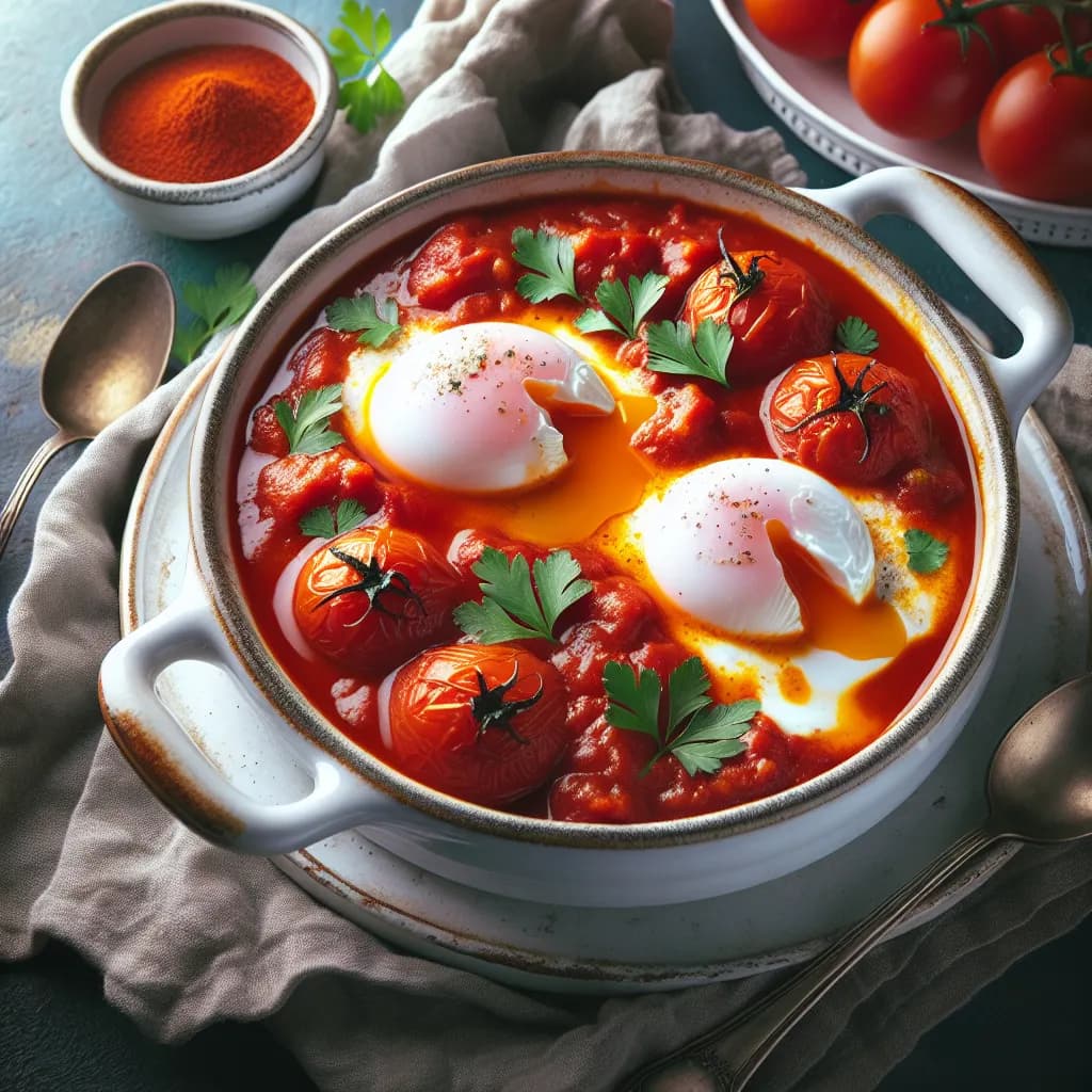 Eier in Tomatensauce