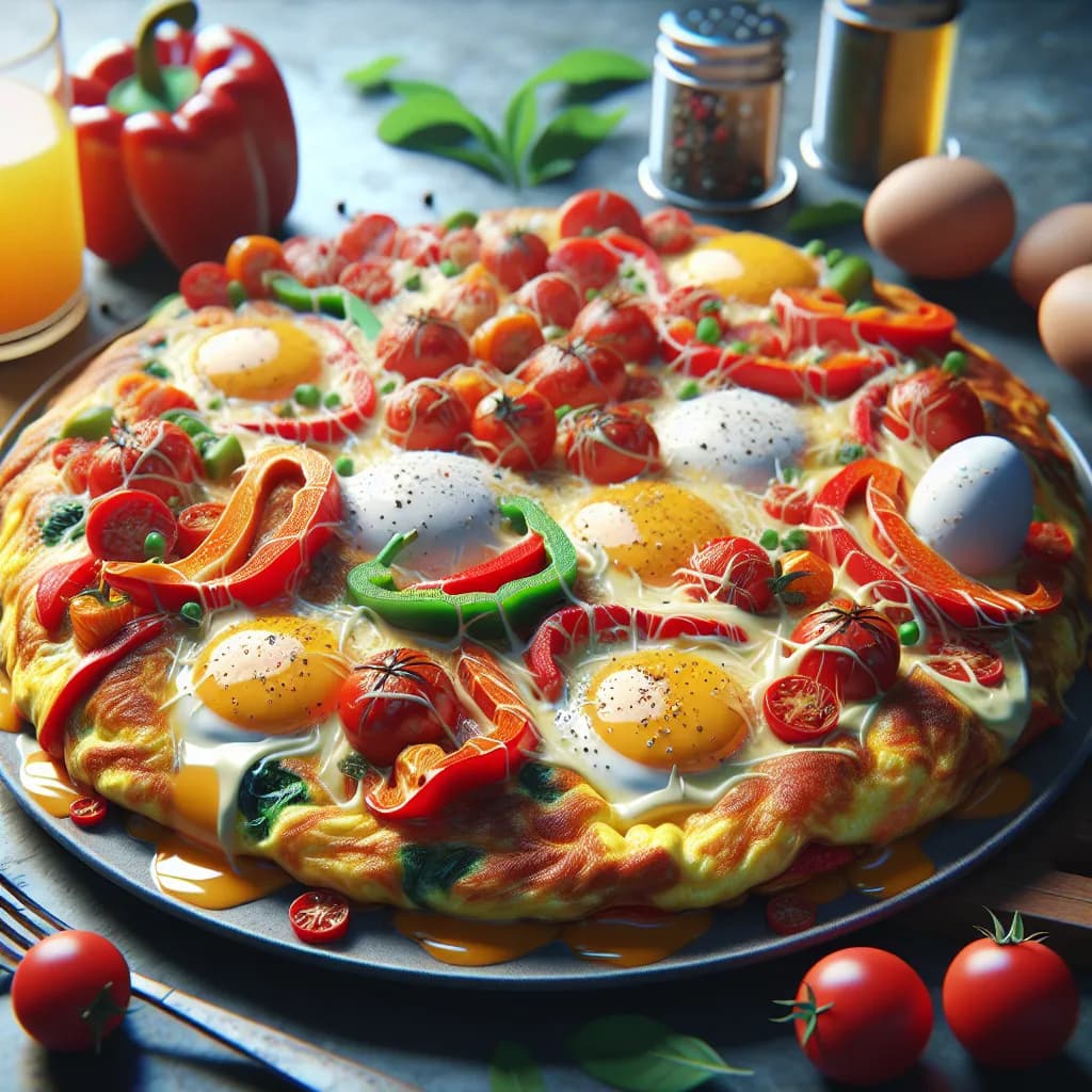 Eier-Paprika-Tomaten-Omelett
