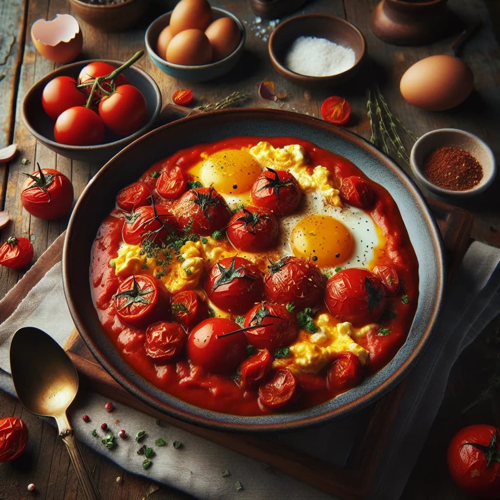 Eier-Tomaten-Sauce