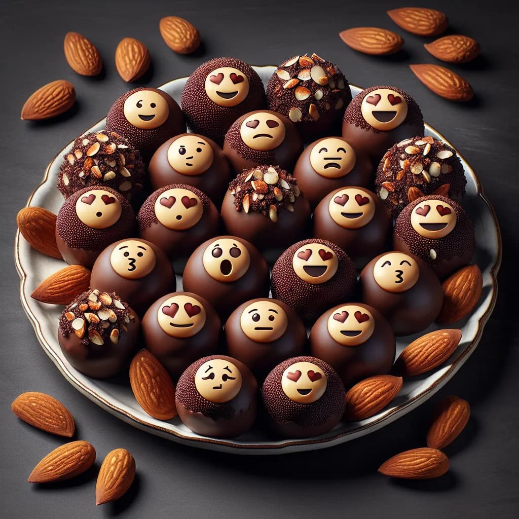 Emoji Almond Chocolate Balls
