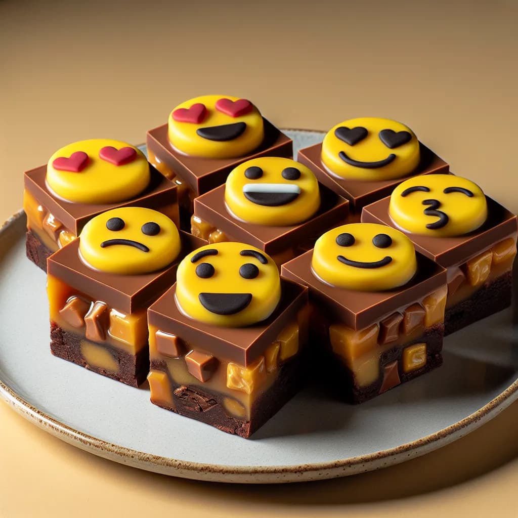 Emoji Chocolate Caramel Bars
