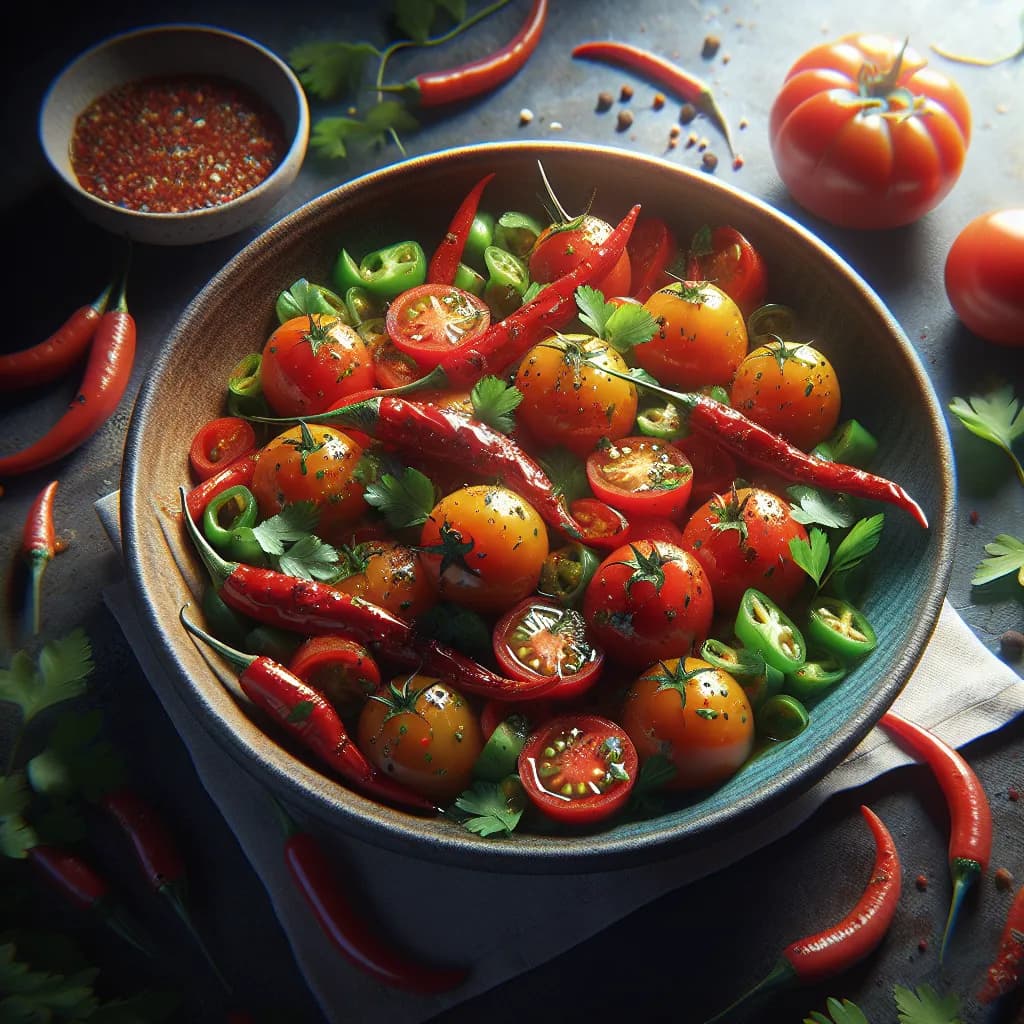 Ensalada de Tomate y Chile Guajillo