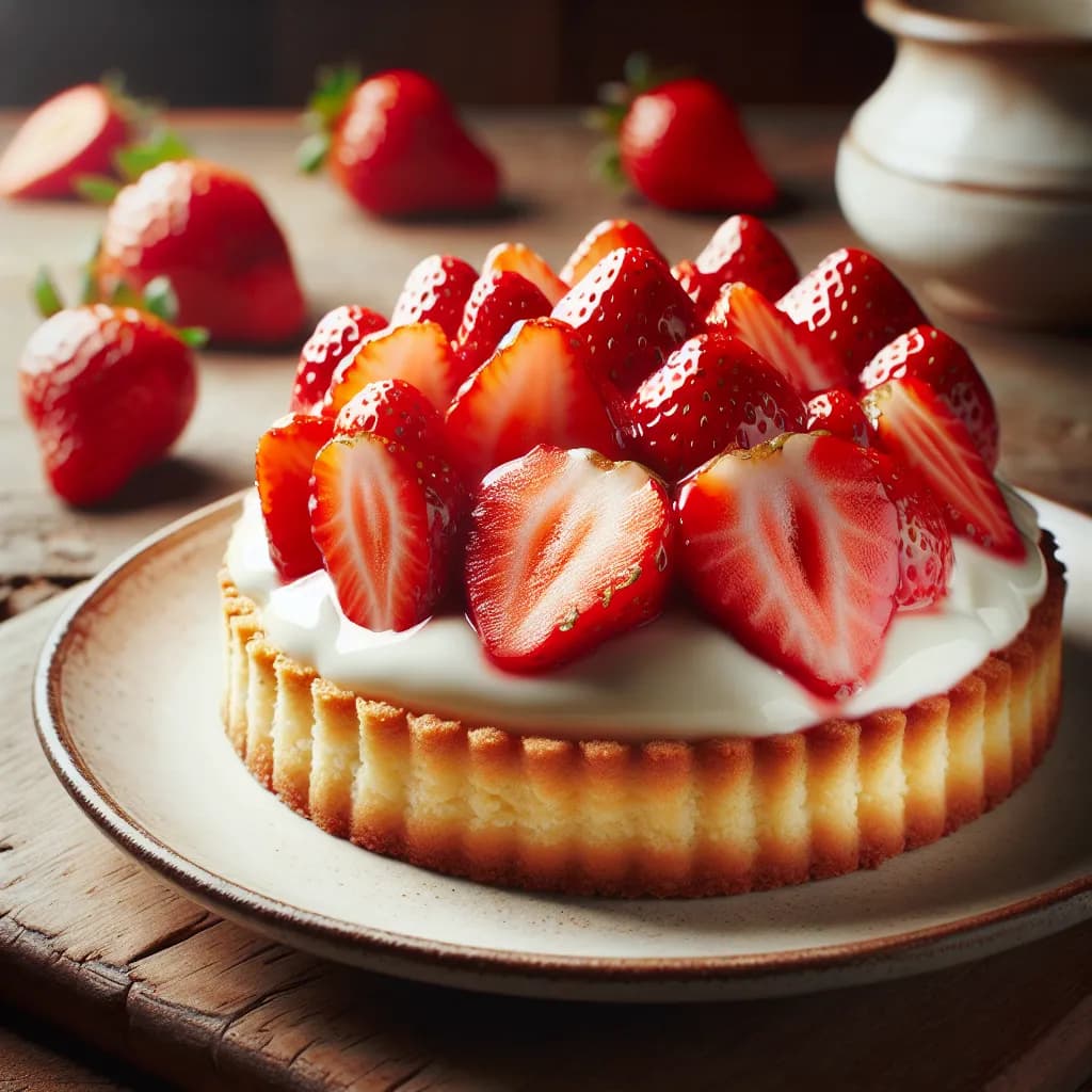 Erdbeerkuchen mit Joghurt
